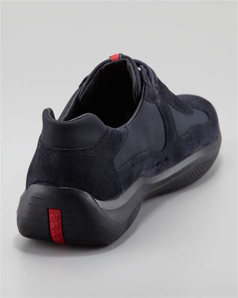 prada americas cup black suede mens sneakers|prada americas cup sneakers cheap.